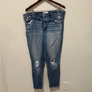 BKE Light Blue Ripped Skinny Jeans